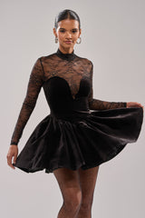 DRESSED TO IMPRESS LACE MINI DRESS